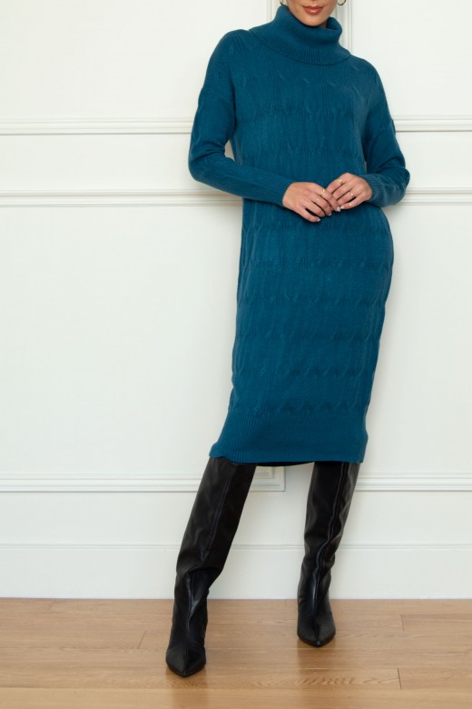 Textured knit dress