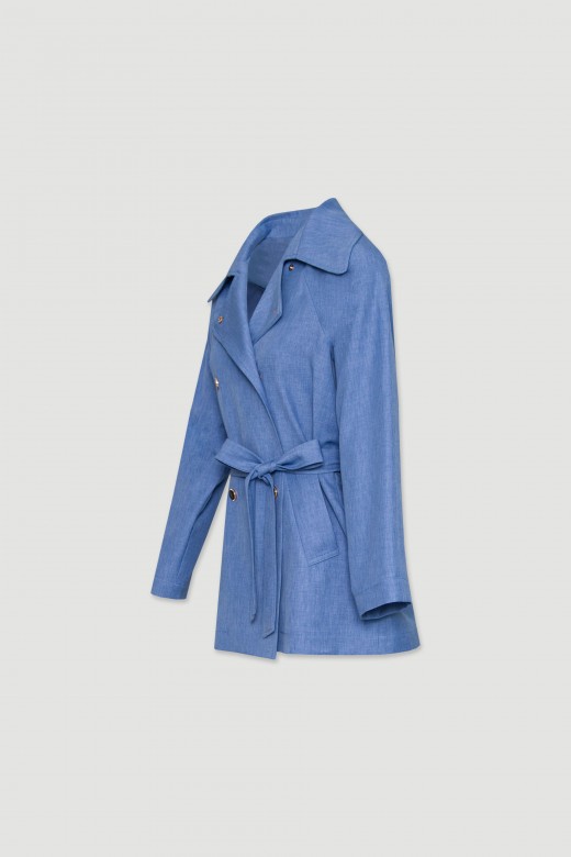 Trench coat in fabric