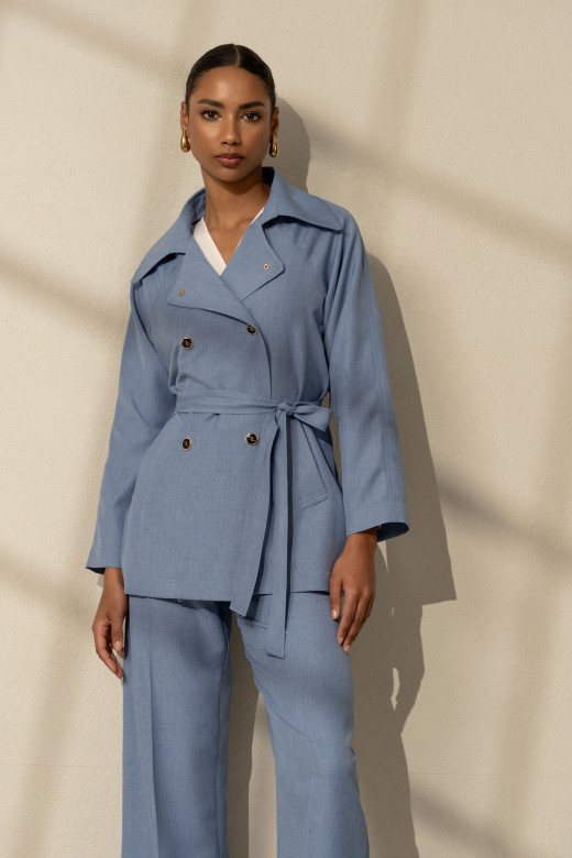 Trench coat in fabric
