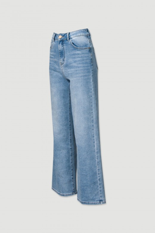 Jeans wide leg cropped
