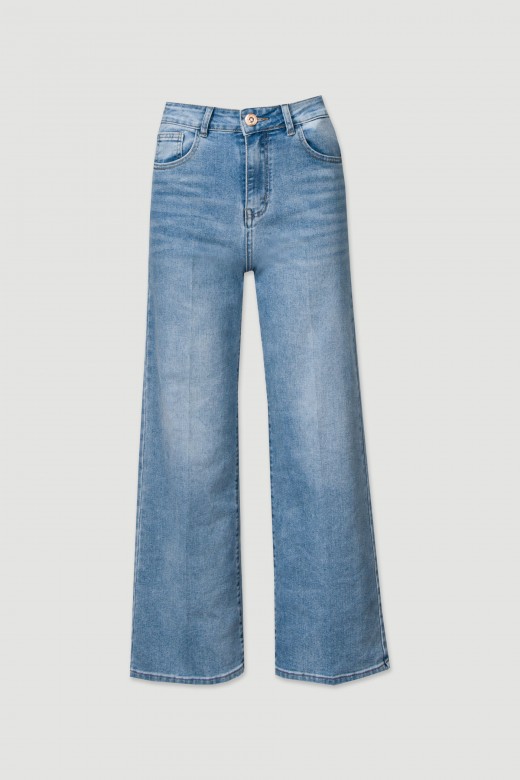 Jeans wide leg cropped