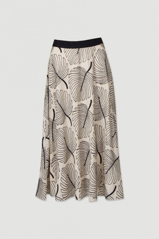 Midi skirt with pattern