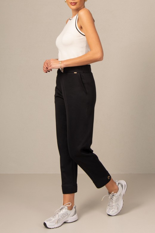 Jogger pants with embroidery detail on the leg