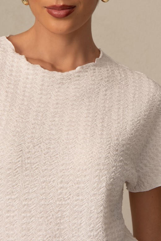 Sweater in textured fabric