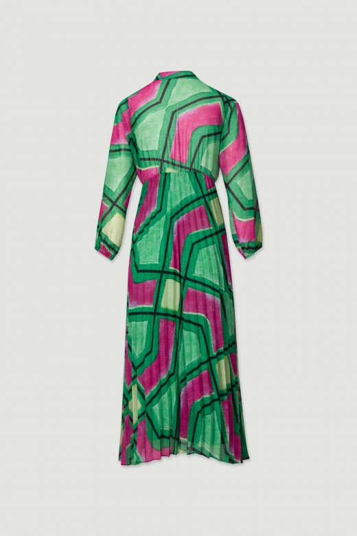 Midi dress with print