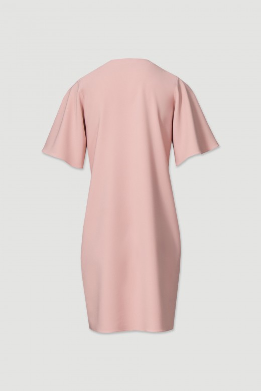 Flowy dress with metallic detailing at the neckline