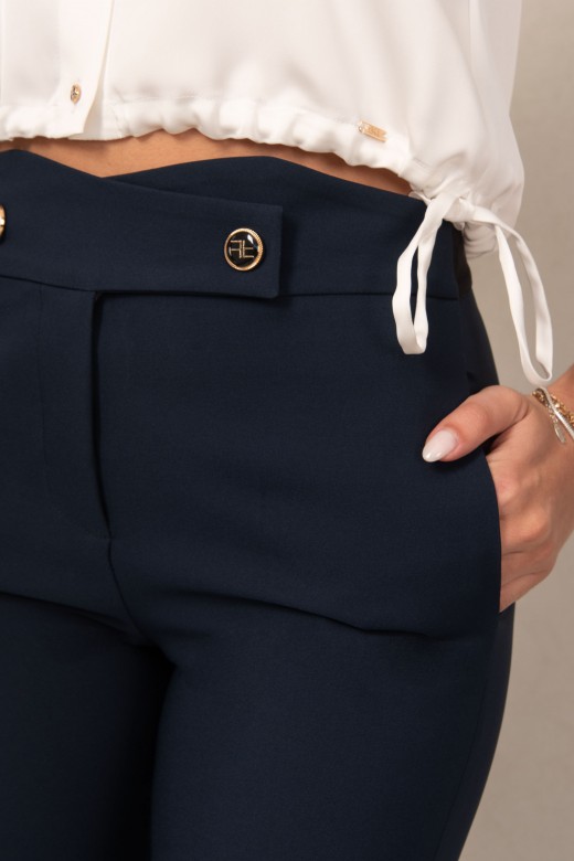 Pantalon classique avec ceinture lastique au dos