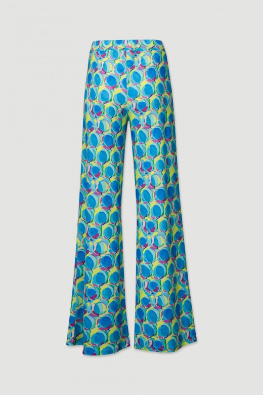 Wide leg pants with pattern