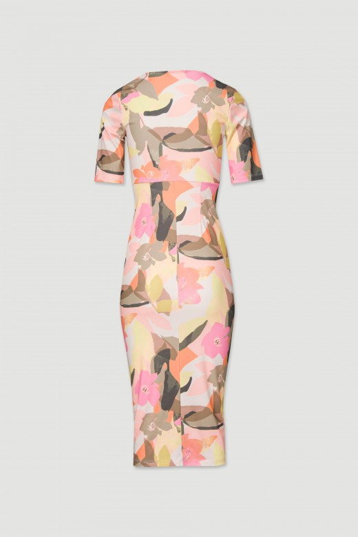 Midi dress with front detail