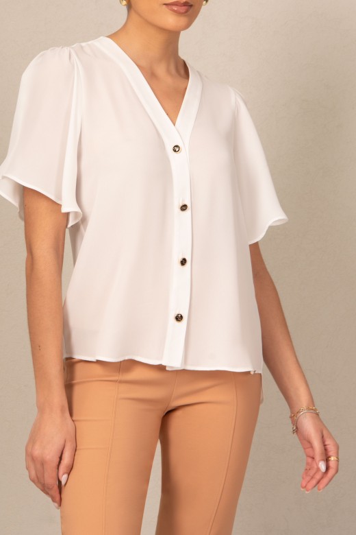 Asymmetric flowy blouse