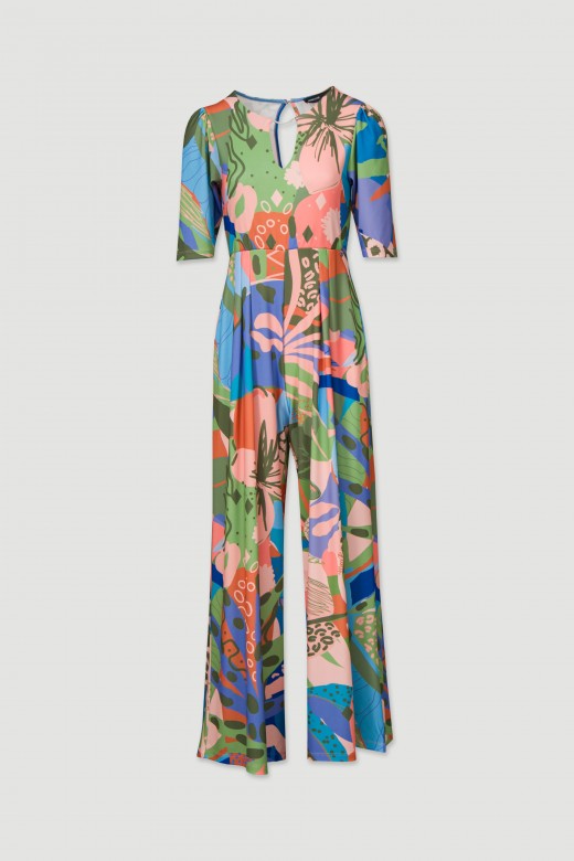 Long jumpsuit with pattern
