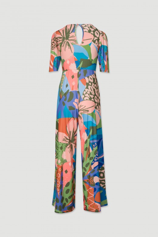 Long jumpsuit with pattern