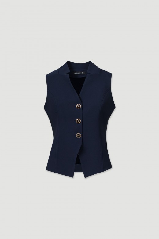 Classic vest with custom buttons