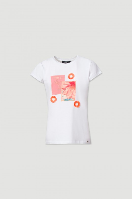 Basic t-shirt with print on the front