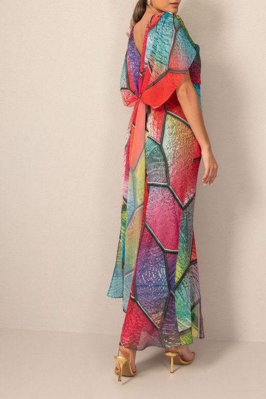 Long dress with pattern