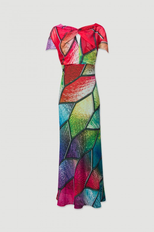 Long dress with pattern