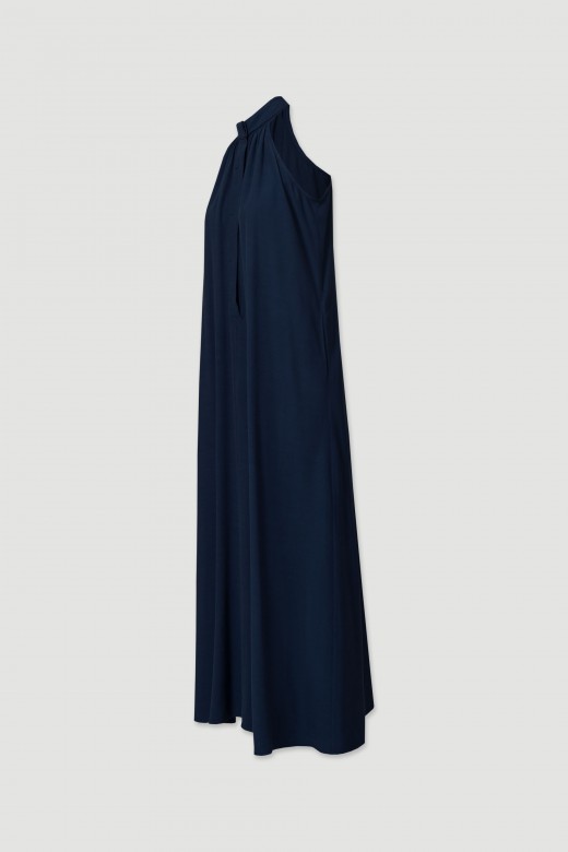 Midi dress with halter neckline