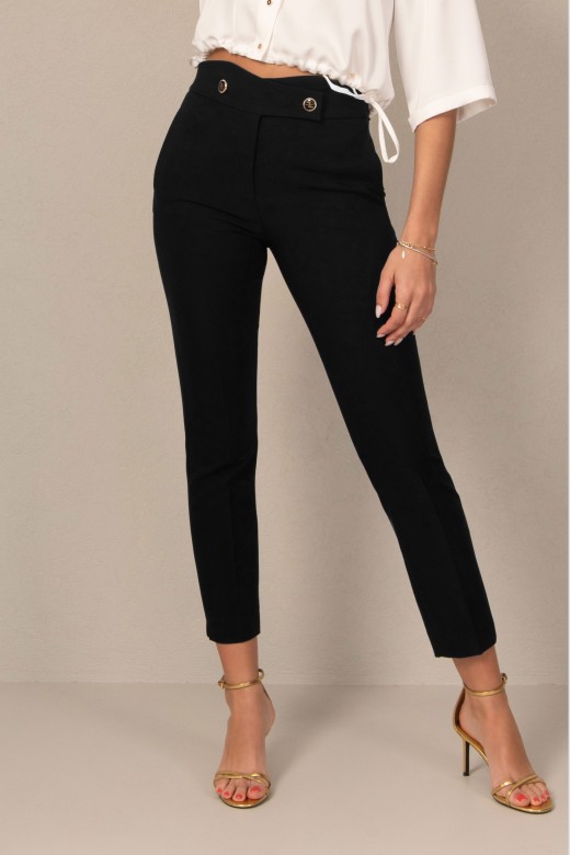 Classic pants with elastic belt at the back