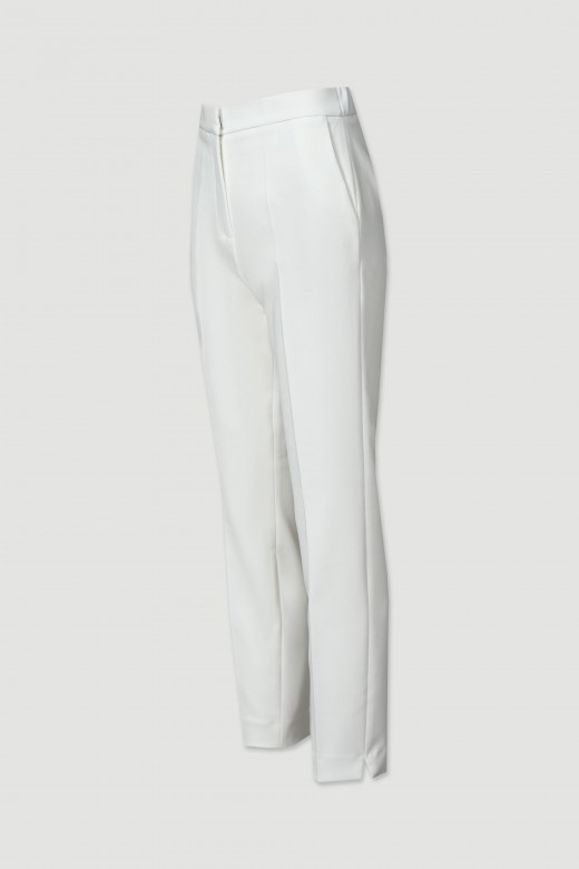 Classic pants with elastic back waistband