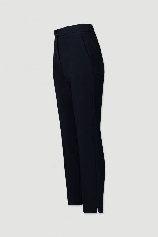 Classic pants with elastic back waistband