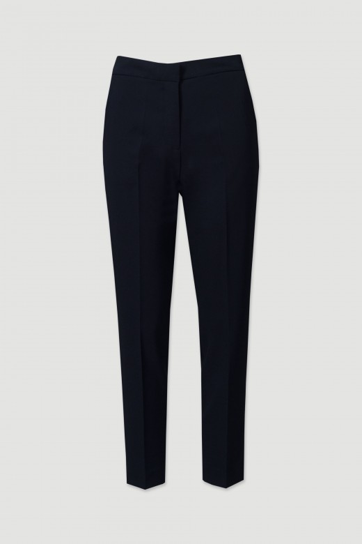 Classic pants with elastic back waistband