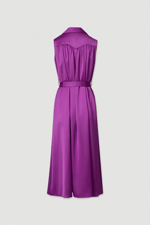 Robe midi en satin