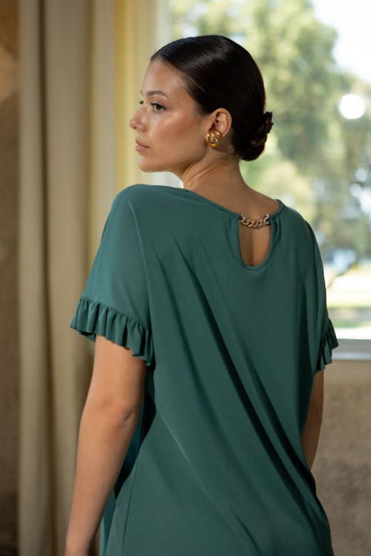 Tunic with metallic detail on the back