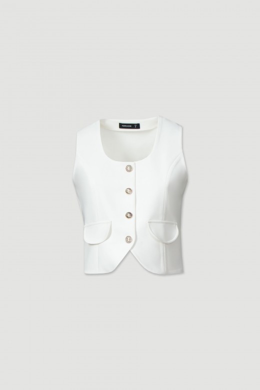 Gilet classique avec boutons personnaliss