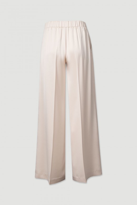 Pantalon palazzo satin