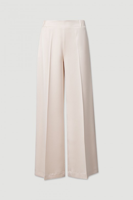 Pantalon palazzo satin