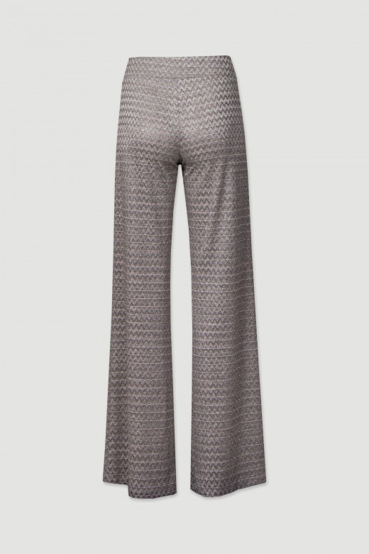 Textured knit pantaloon pants