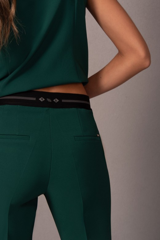 Classic trousers with elastic belt