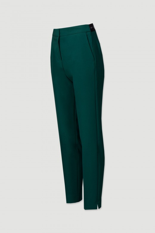 Classic trousers with elastic belt