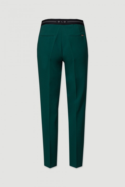 Classic trousers with elastic belt