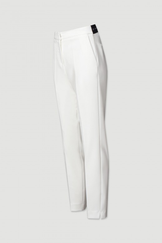 Classic trousers with elastic belt