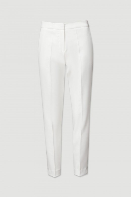 Classic trousers with elastic belt