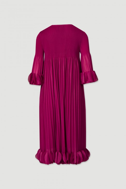 Pleated midi dress