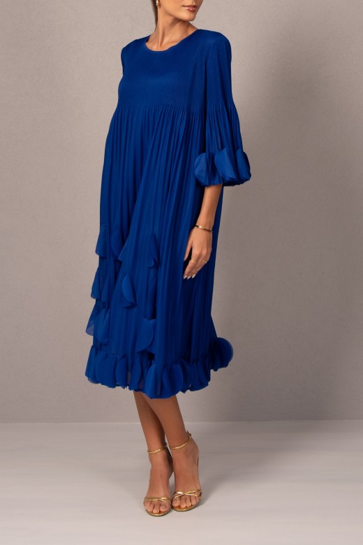 Pleated midi dress