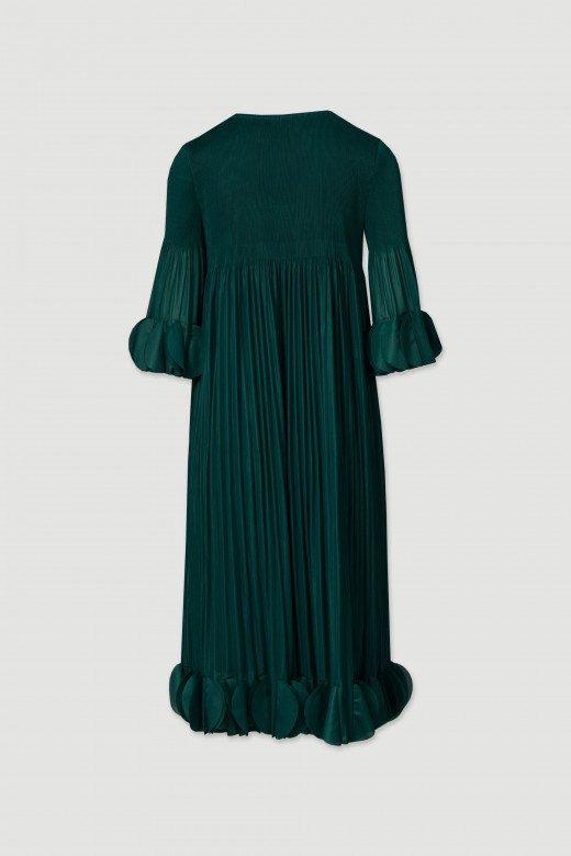 Pleated midi dress