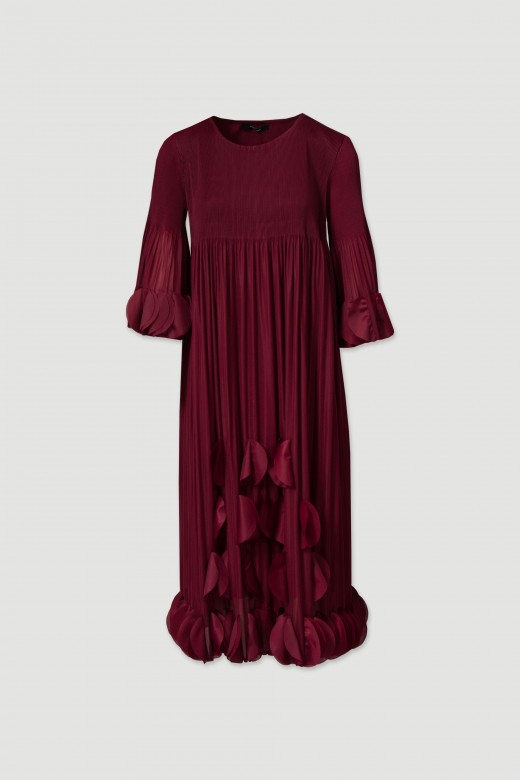 Pleated midi dress