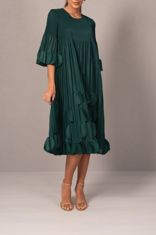 Pleated midi dress