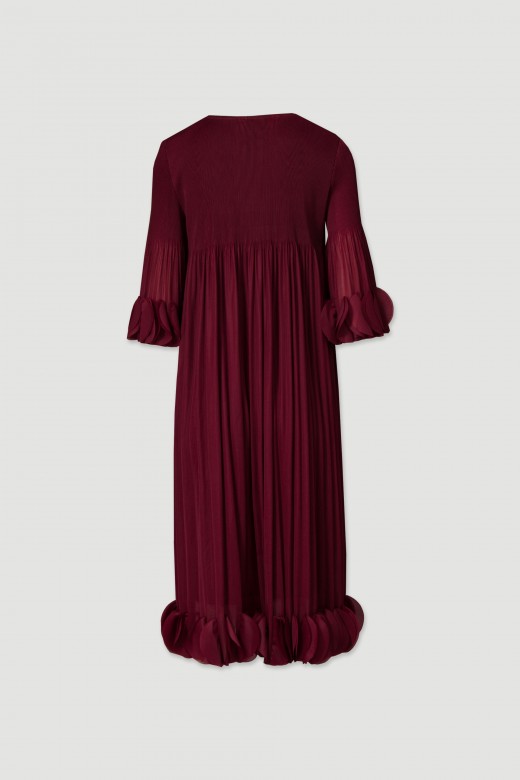 Pleated midi dress