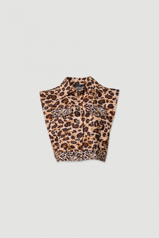 Animal print vest