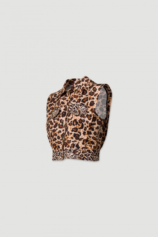 Animal print vest