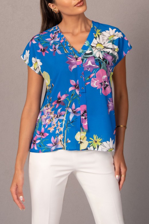 Printed short-sleeve tunic