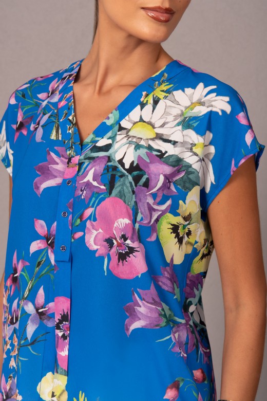 Printed short-sleeve tunic