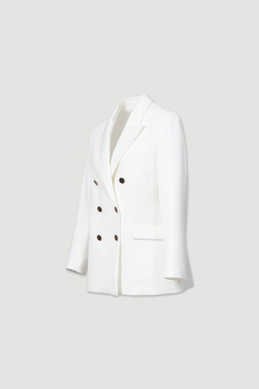 Classic blazer with double-breasted closure