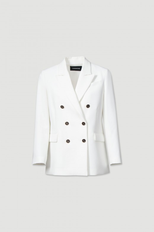 Classic blazer with double-breasted closure