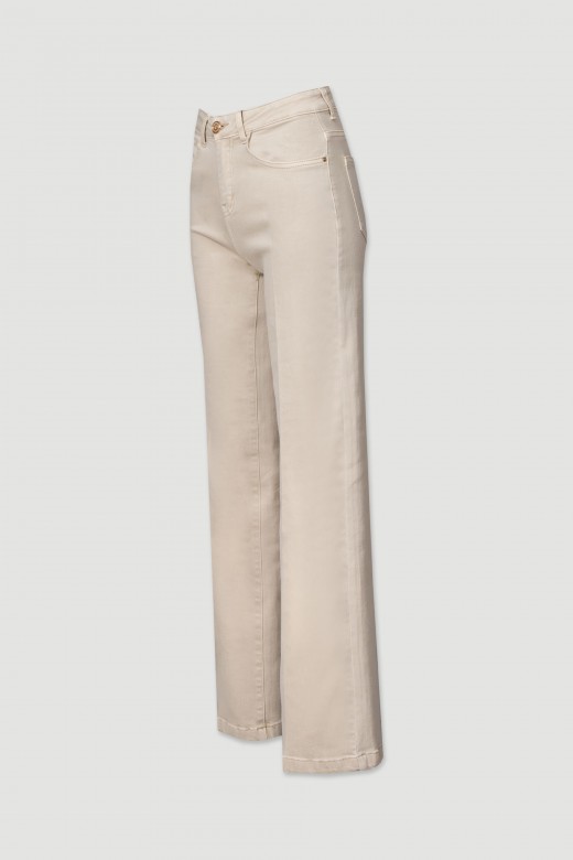 Straight jeans with cotton blend