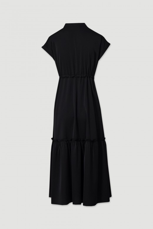 Midi dress with adjustable waist